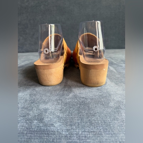 Earth Pine Tiga Platform Slip On Sandal Women’s SZ 6M Bat Brown Leather Neutral - Picture 9 of 13